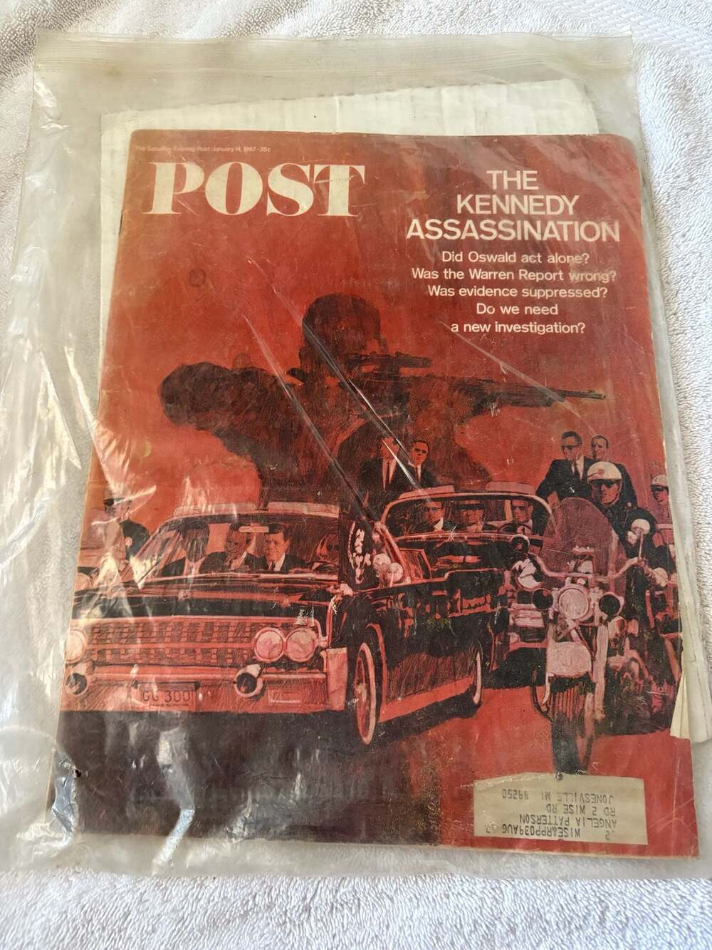 SATURDAY EVENING POST - Jan 14 1967 - JFK KENNEDY Iss. # 1